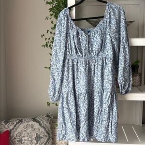 Old Navy Blue Floral Midi Dress